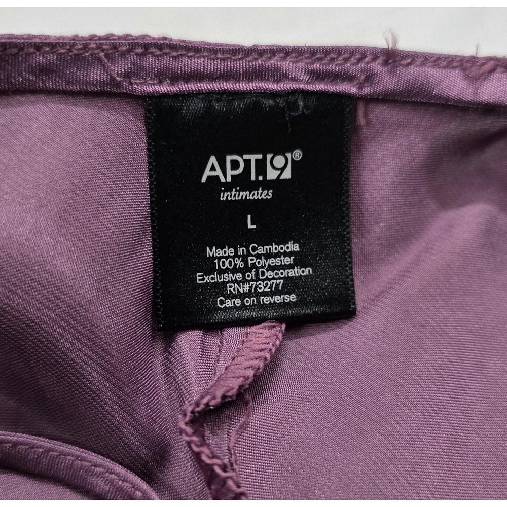 Whimsigoth Chemise Apt. 9 Intimates Womens Large Purple Satin Lace Nightgown Y2k - Picture 5 of 10